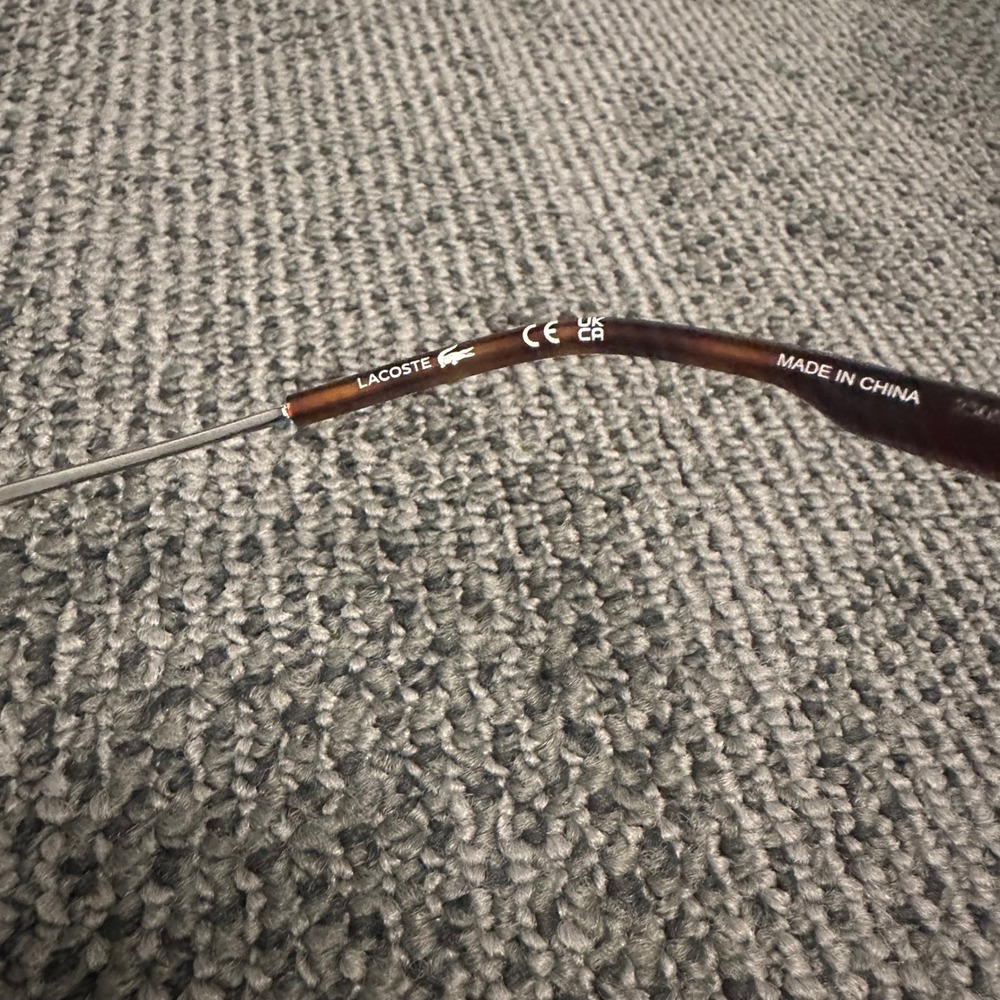 Lacoste L2295 033 Rectangular Eyeglasses Frames Ruthenium Tortoise 53-18-145 - Picture 6 of 8
